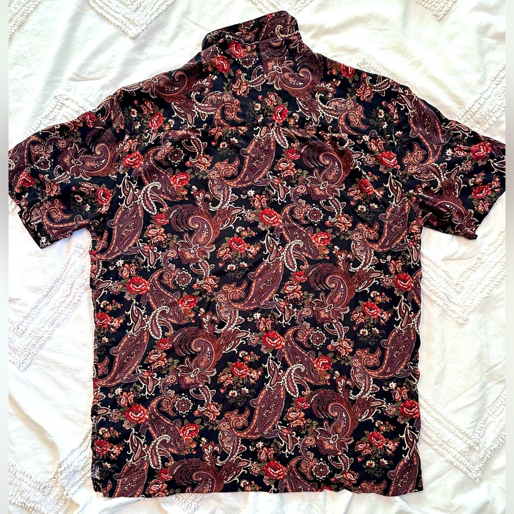 Urban Outfitters Shirts | Mens Black Floral, Size: M